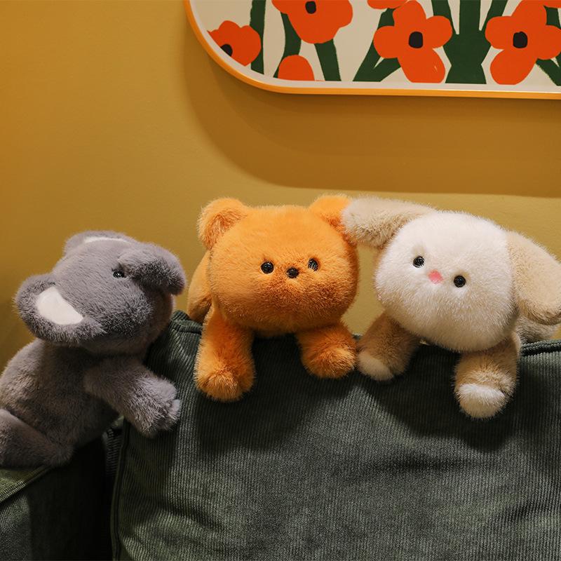 Party style Mengmeng paradise plush toy girls office puppy sleeping pillow bear learning to pick up elephant doll