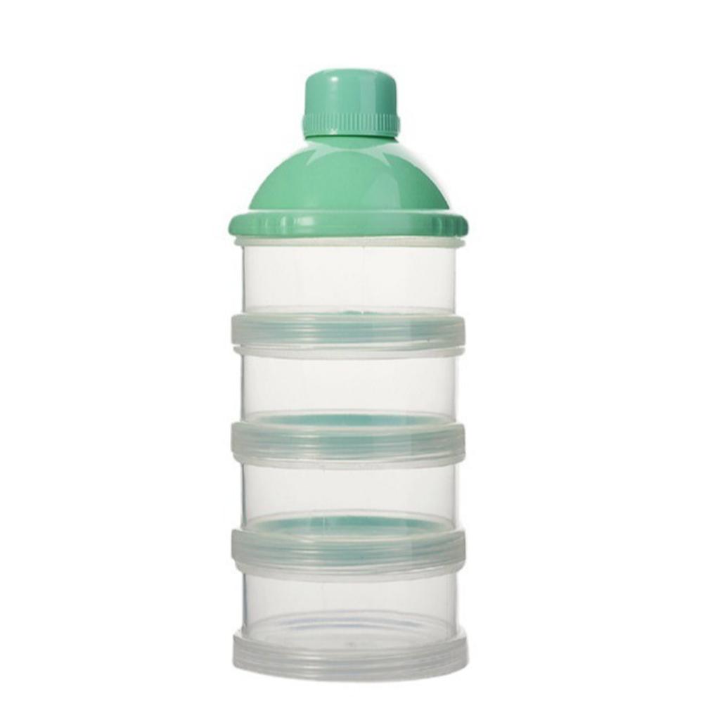 Infant Formula Dispenser with 4/5 Separate Sections Baby Food Storage Box Leakproof Toddler Milk Powder Container