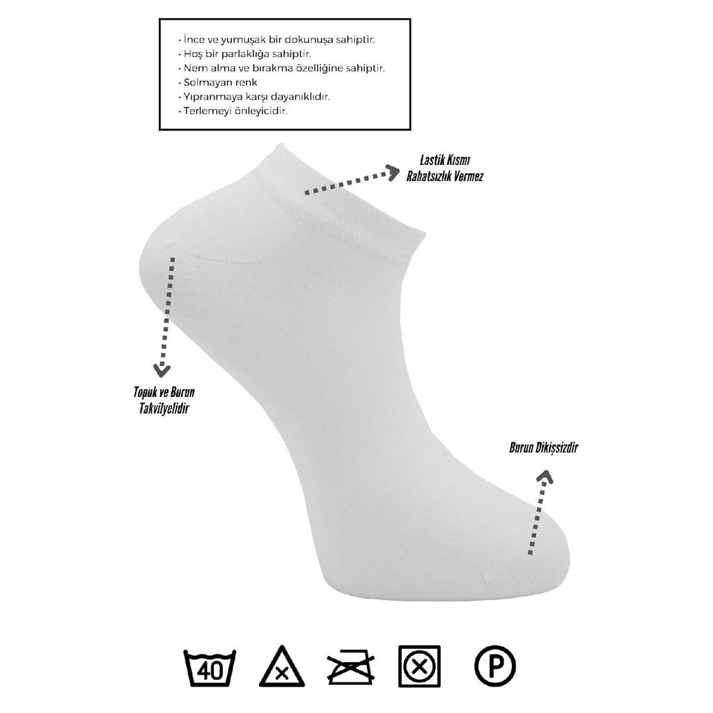 Bamboo Men's Booties Black Socks Seamless Pack Of 6