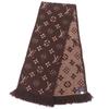 Great LOUIS VUITTON Scarf Escalp Logo Mania Shine Brown wool Women M71383 Used