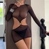 Spitze Perspektive Body Suit Sexy Dessous Damen Kurzes Kleid Set Heißer Bodysuit Frauen Mesh Rock Erotische Kostüme Weibliche Unterwäsche