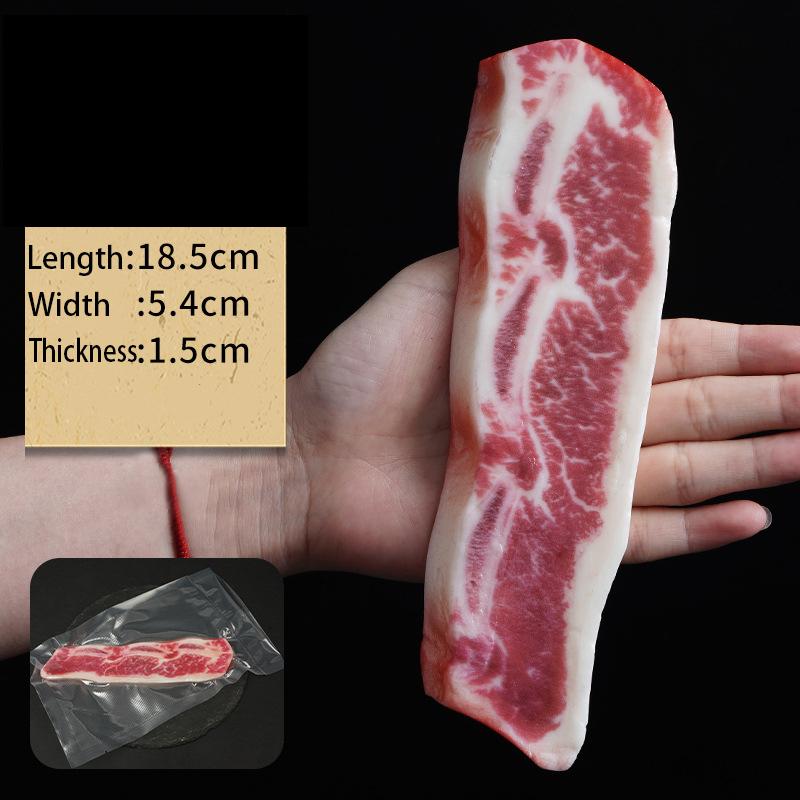 Artificial Meat PVC Simulation Steak Model Roast Pork Bacon Restaurant Barbecue Western Food Decor Fake Food Photography Props