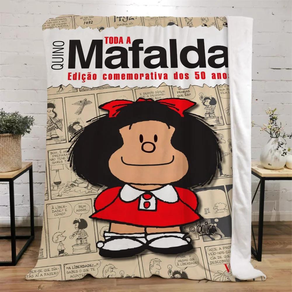 Mafalda Vtipná deka na pohovky Vlastní deky Dekorace na pohovku Přehoz na postel Luxusní ložní prádlo Pletená kostka Plážová osuška Bytový interiér
