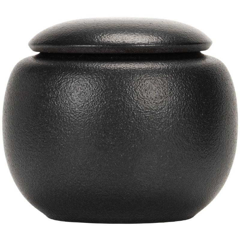 Ceramics Tea Caddies Oolong Sugar Container Travel Tea Bag Sealed Jar Coffee Powder Canister Black White Household Storage Tank
