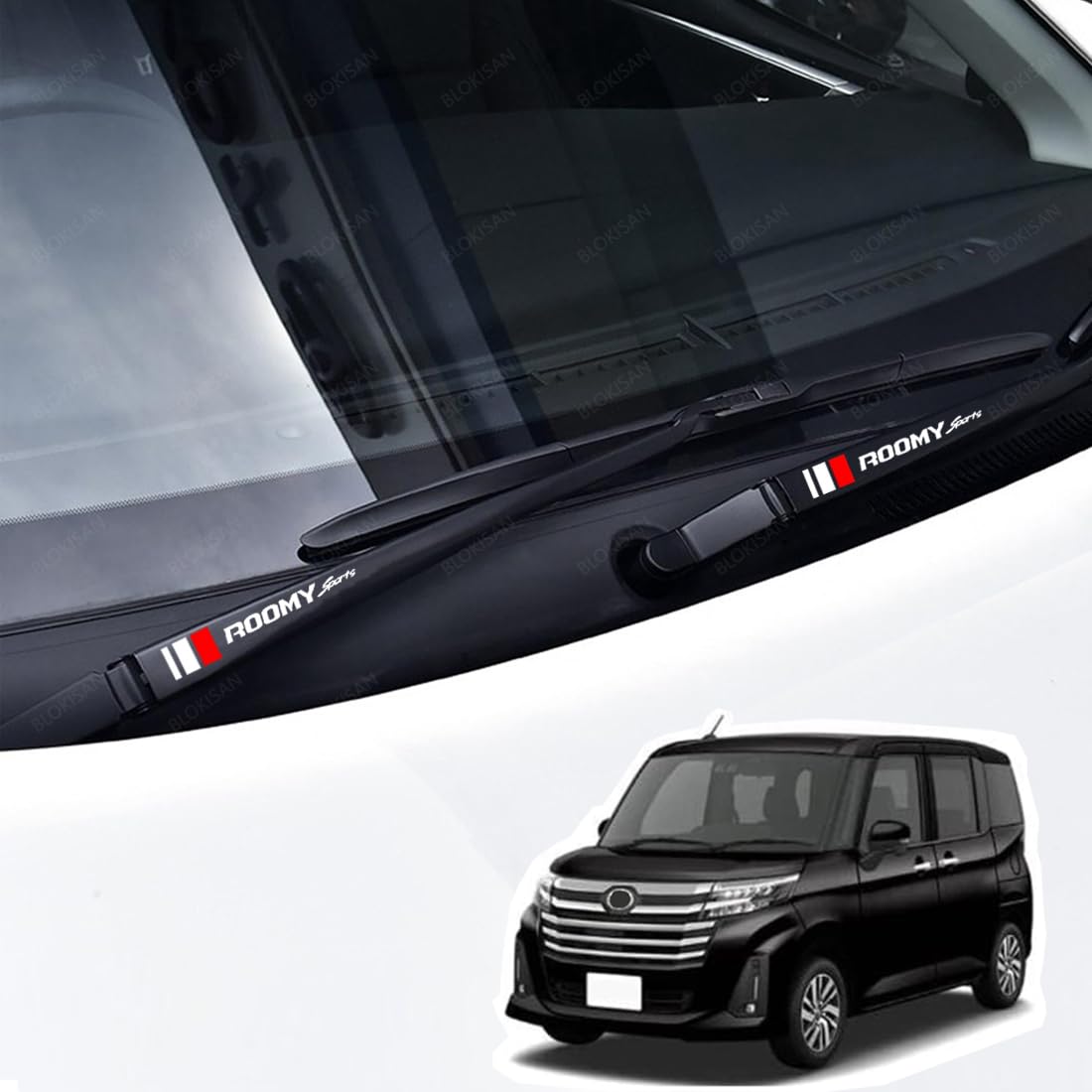 

Set of 4 Rumi Stickers for M900A M910A All Series Wiper Side Mirrors Glass Roomy