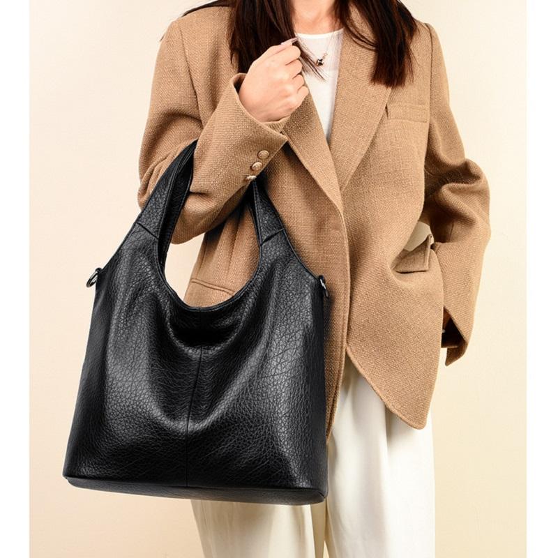 2026 New Women's Handbag Fashi PU Leather Tote Bag Casual Large-capacity Shoulder Bag for Commuting Underarm Crossbody Bag