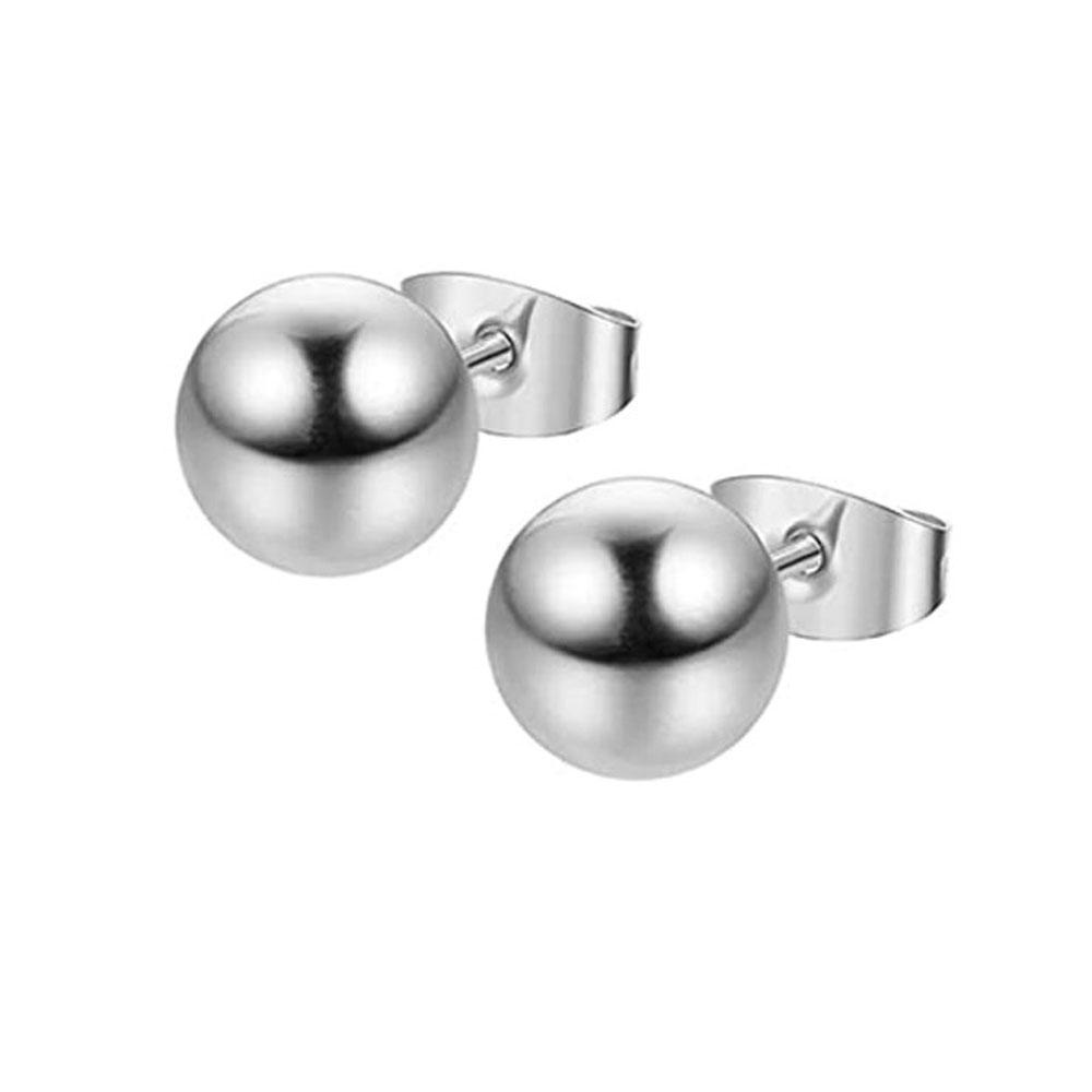1 Pair Different Types Shape Unisex Silver Color Stainless Steel Piercing Earring For Women Men Punk Gothic Barbell Earring