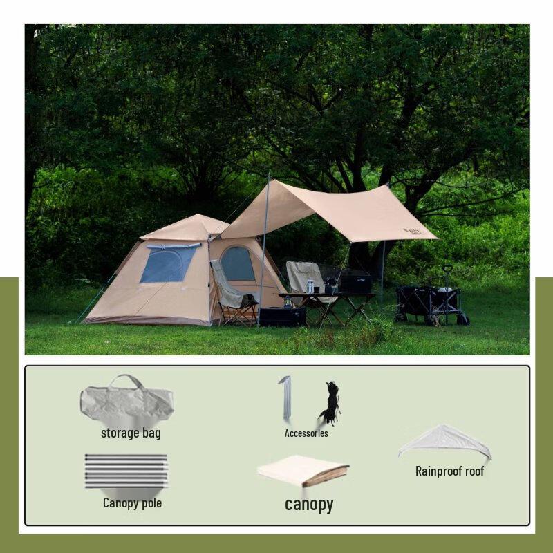 OEING 4-5 Person Outdoor Camping Tent with Canopy