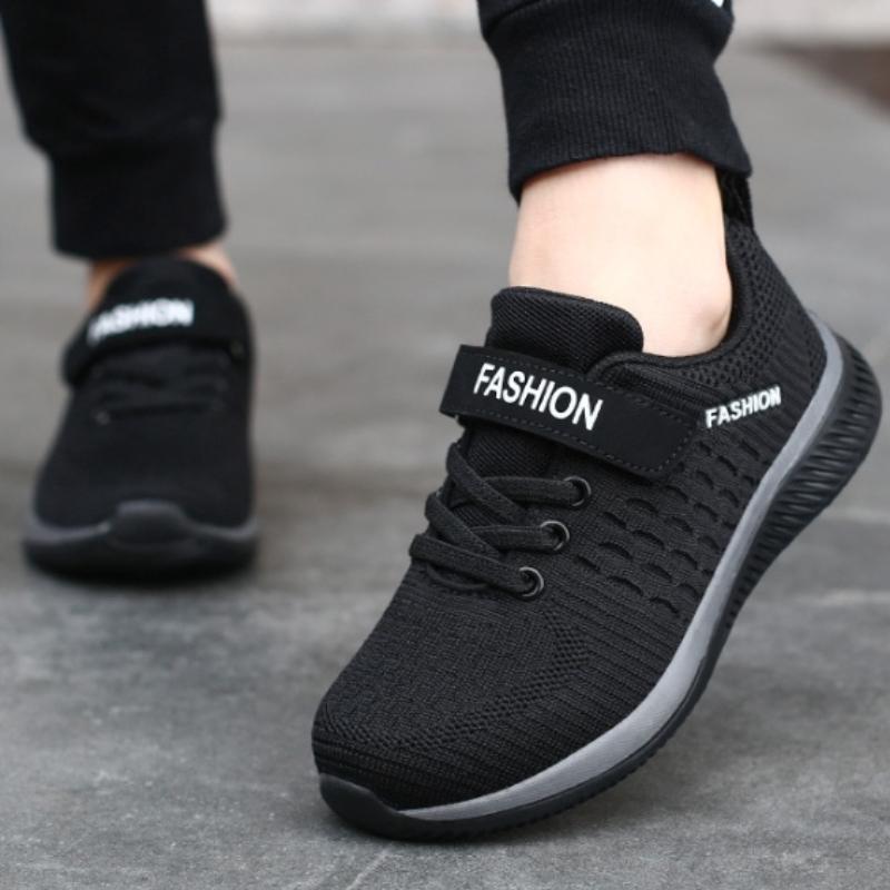 Children's Sports Shoes Flying Woven Breathable Lightweight Mesh Shoes