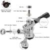 Keg Coupler, Sankey Keg Tap D System ID 5/16'' Draft Beer Line (304 Stainless Steel Probe) G5/8 Nuts Commercial Sankey Kegerator D Coupler with 4
