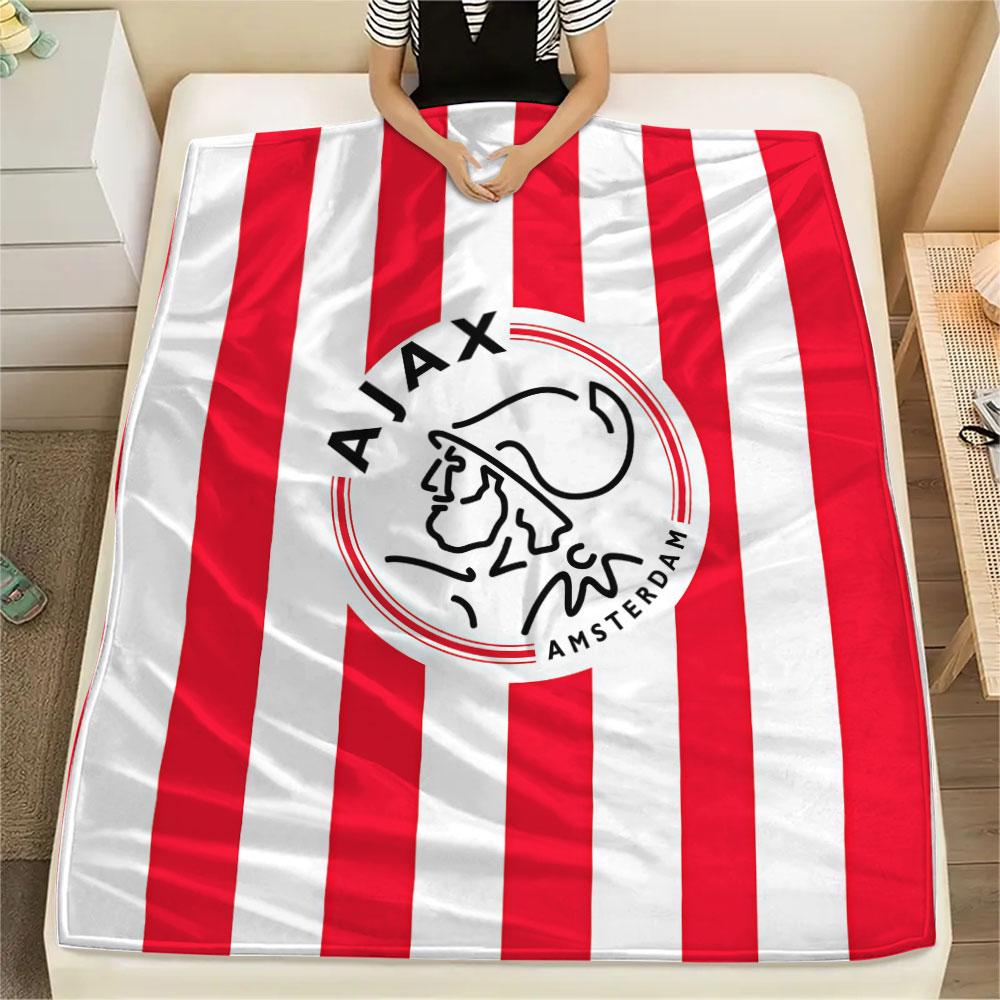 1PC AFC Ajax Patterned Flannel Blanket Suitable For All Seasons for Home Decor Warmth and Comfort Gifts Holiday Present