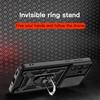 KEYSION Shockproof Case for Samsung M56 5G Silicone+PC Slide Camera Protection Ring Stand Phone Back Cover for Galaxy F56 5G