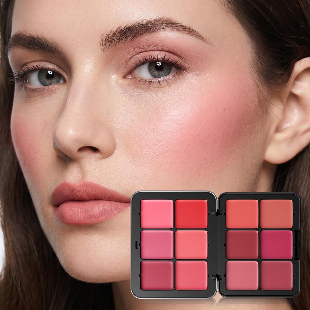12barevná paleta korektorů a tvářenek Matná a rozjasňující konturovací paleta líčení Růžová paleta