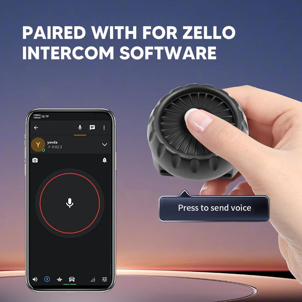 Wireless PTT Button Switch for Vbestlife Zello, Bluetooth 5.0 One