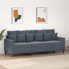 Vidaxl Sofa 3-Osobowa, Ciemnoszara, 180 Cm, Obita Aksamitem