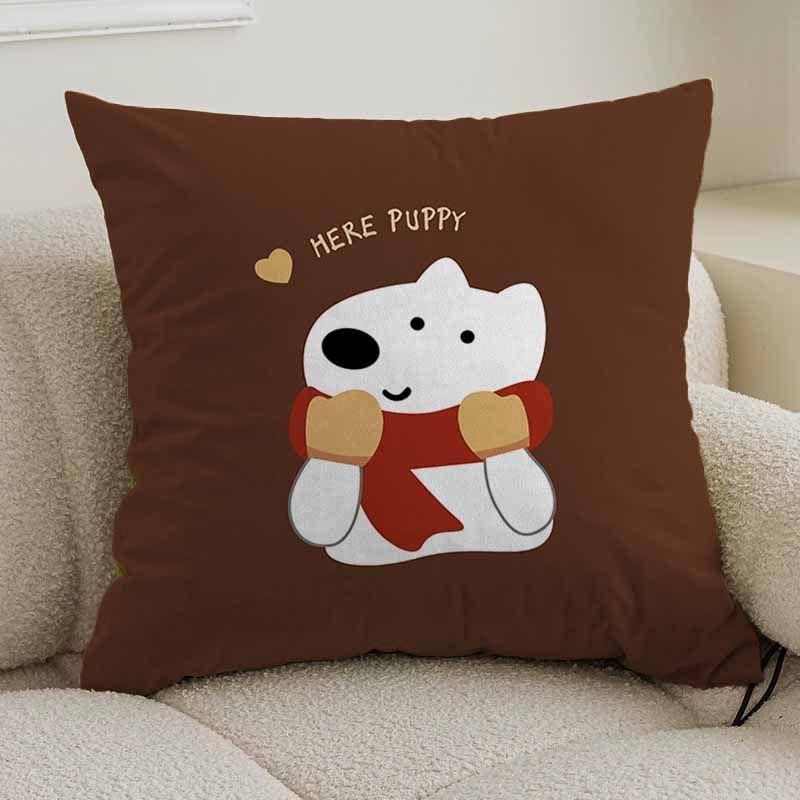 Cartoon-Tier-Kissenbezug Sofa Wohnzimmer Kissenbezug Büro Lendenkissen Nachttisch quadratischer Kissenbezug abnehmbar und waschbar