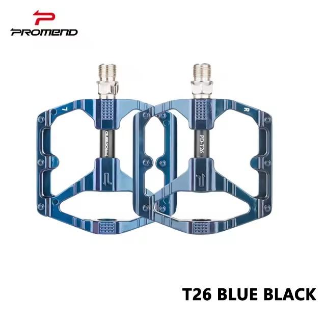 PROMEND MTB Bicycle Pedal Anti-Slip Double DU Bearings Lightweight Aluminum Alloy Pedal Wide Platform Pedals Mountain Bike Parts