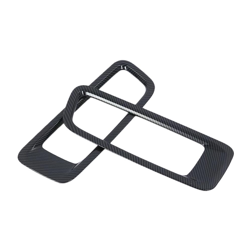 

For Jeep Wrangler JL 2018-2026 Silver ABS Carbon Fiber Car Engine Hood Front Air Vent Decorative Cover Sticker Accessories