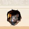 Cute Cartoon Little Rat Hole Sticker Mouse Hole Wall Stickers Home Decorations