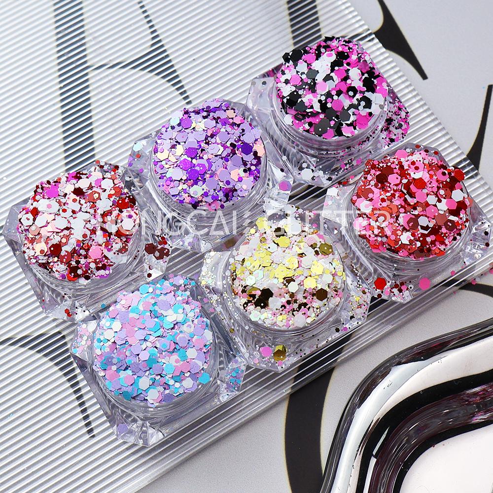 New Valentines Day Polyester Glitter Bulk Chunky Mixed Glitter for Resin Tumblers Christmas Decorations