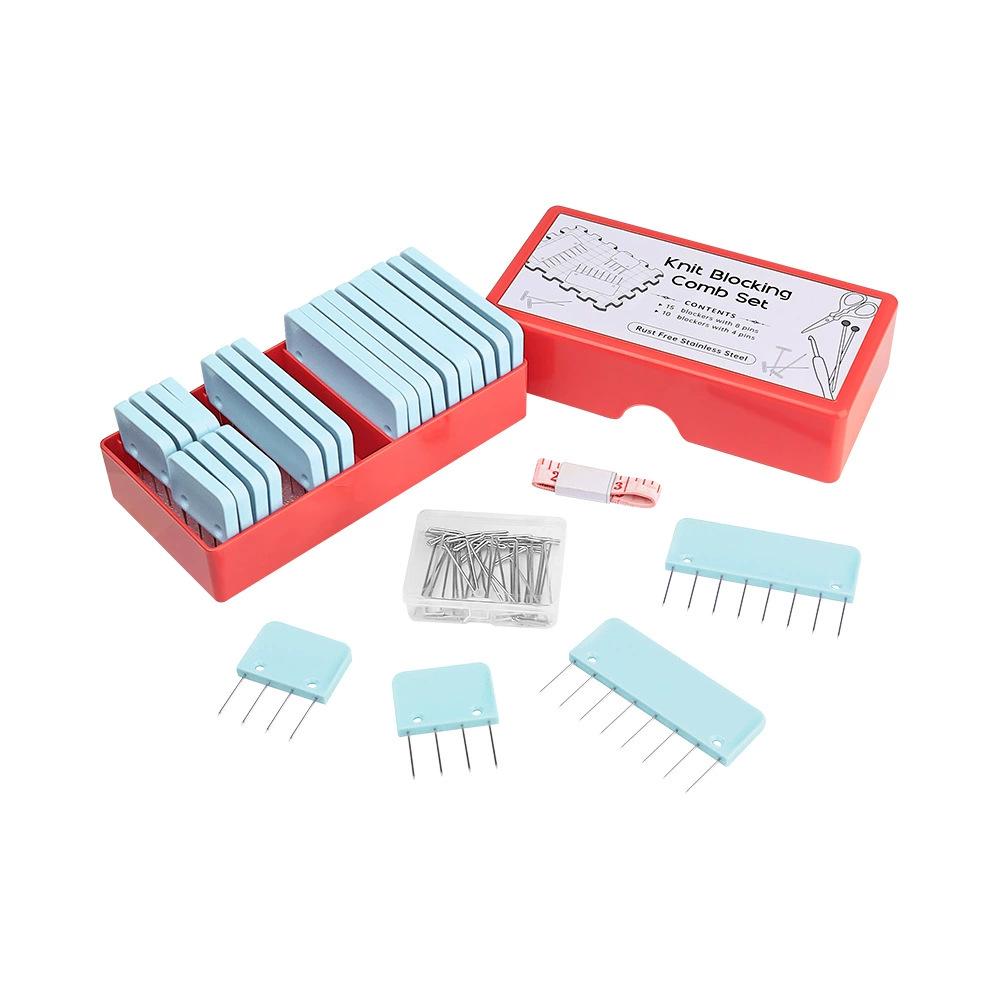 Knitting Shaping Pins for Shawls and Sweaters – 100 Pcs DIY Stitch Removal and Fixing Set