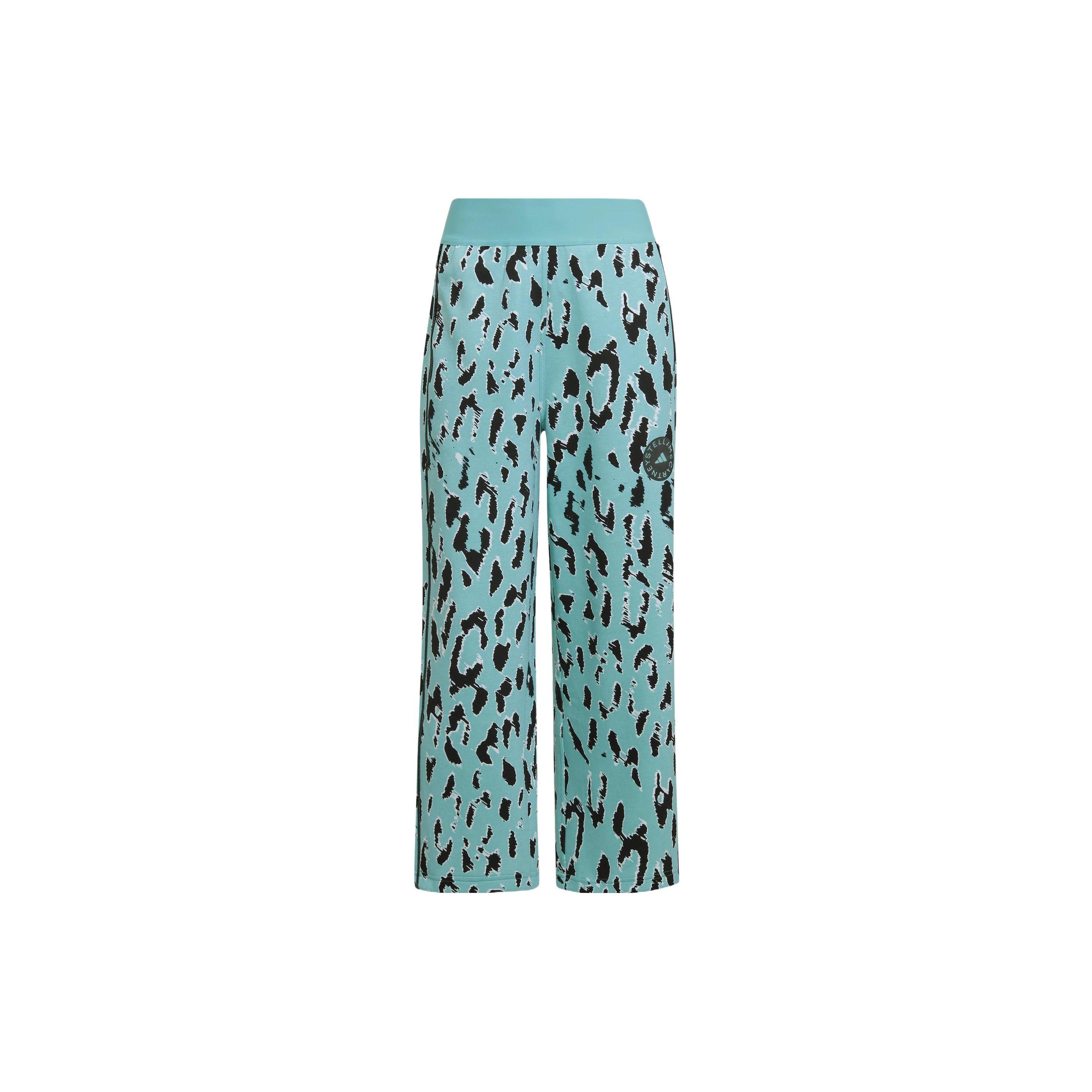 (ЖЕНСКИЕ) Укороченные брюки adidas by Stella McCartney Азиатский размер Teal Black Женские HA8965 XS