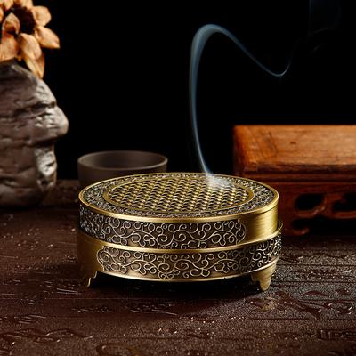 Retro slitina zinku držák na kadidlo buddhismus kadidelnice pro spirálové kadidlo hořák na vonné kužely domácí dekorace jóga meditace