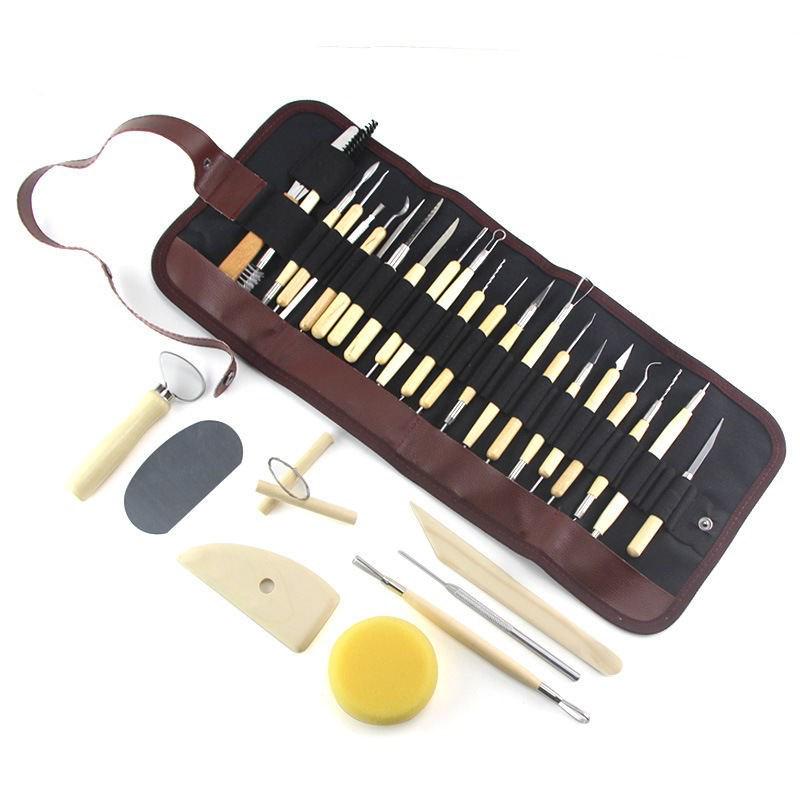 30-Piece Clay Sculpture and Carving Tool Set for Pottery and Polymer Clay