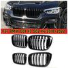 For BMW G01 X3 G02 X4 2018- Front Grille Racing Grills Car Front Kidney Replacement Glossy Black Single Double Grill Grille