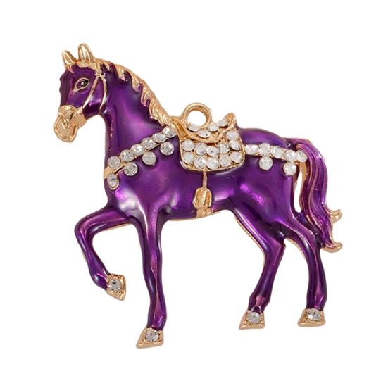 Yousheng Chinese New Year Horse Charm 2026Year of The Horse Mascot Pendant Lucky Zodiac Animal Alloy Feng Shui Charm for DIY Keychain Bracelet Jewelry