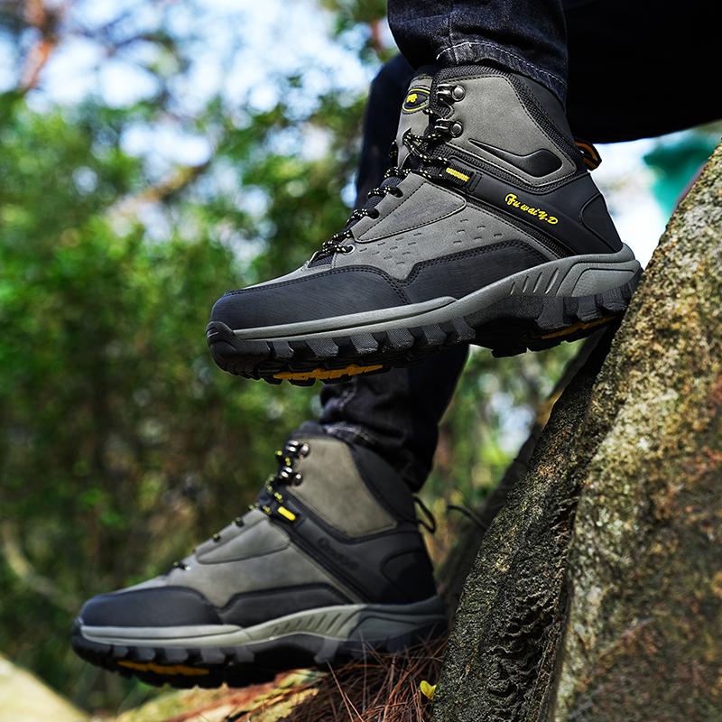 Men's Outdoor Hiking Shoes Waterproof Trekking Shoes All Day Comfort Hiking Boots