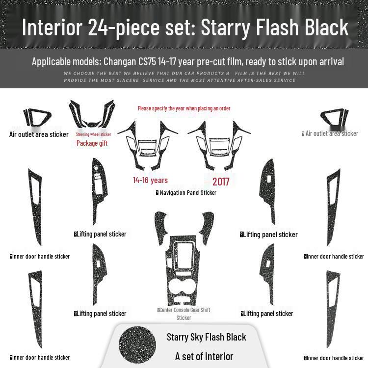 Changan CS75 Interior Carbon Fiber Console Sticker (14-21) - Free Replacement Included