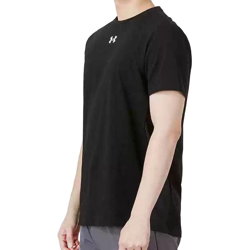 Under Armour Basketball Football Tennis Outdoor Training Casual Printed Logo T-Shirt Men Tops Black 22500514-001