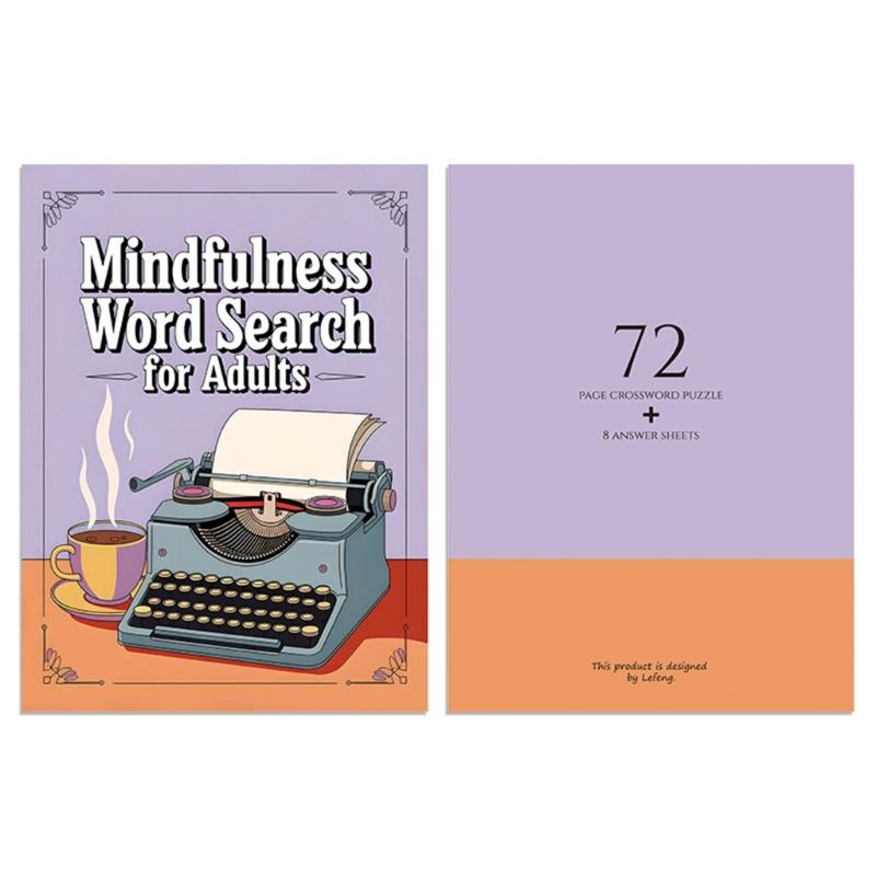Cuaderno de actividades de búsqueda de palabras, libro de rompecabezas con materiales de papel reciclado que ofrece diversión ecológica lejos de las pantallas digitales.