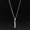 Titanium Steel Stainless Steel Square Bar Long Simple Unisex Fashion Necklace