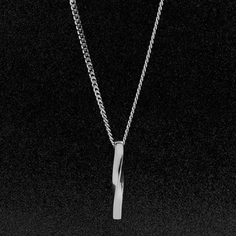 Titanium Steel Stainless Steel Square Bar Long Simple Unisex Fashion Necklace
