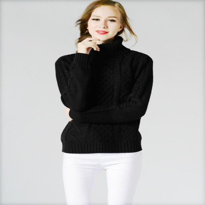IELGY Женский свитер с высоким воротником Свитер с длинными рукавами и длинными рукавами Женский свитер S чёрный