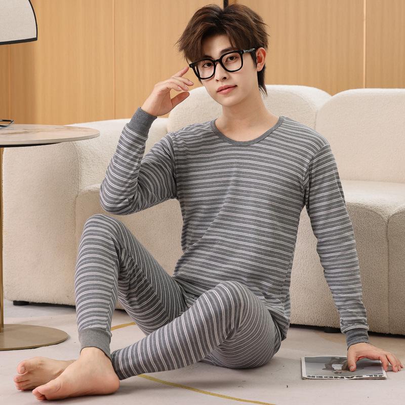 Children's Cotton Wool Thermal Long Johns Set for Boys & Teens - Medium to Large Sizes, Autumn