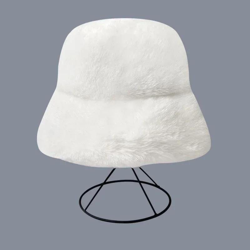 1 Pcs Korean Version Fashionable Versatile Bucket Hat New Hat For Women In Winter New Warm Imitation Mink Fur Fisherman Hat