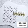 Waterproof Solid Color & Gradient French Nail Stickers - Durable & Stylish for DIY Manicures