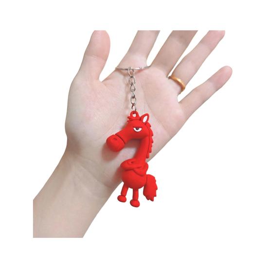 Keychain Pendant Horse Design Soft Polyethylene Meaningful Animal Keychain Bags Wallets Backpacks Accessories