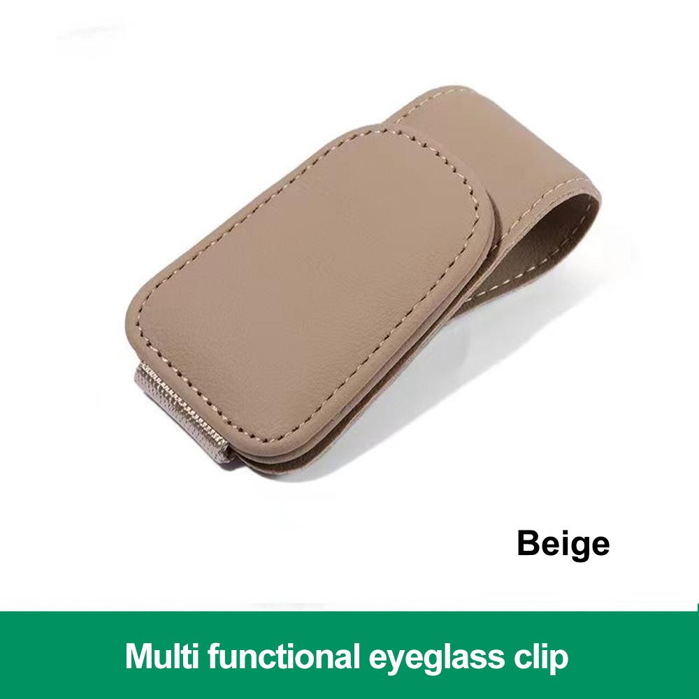 

Car Glasses Clip Microfiber Car Glasses Frame Car Visor Storage Box Car Sunglasses Clip Multi-Function Card Clip Magnetic Clip бежевый
