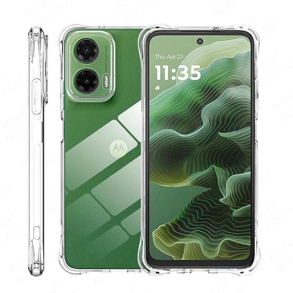MotoG35 Case Clear Silicone Cover For Motorola Moto G35 G05 G85 Edge 60 Fusion 50 Neo Edge60 Pro 5G Shockproof Fundas Back Coque