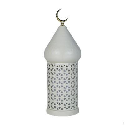 Decorative Candle Holder Ramadan Decoration Metal for Living Room Shelf Desk S