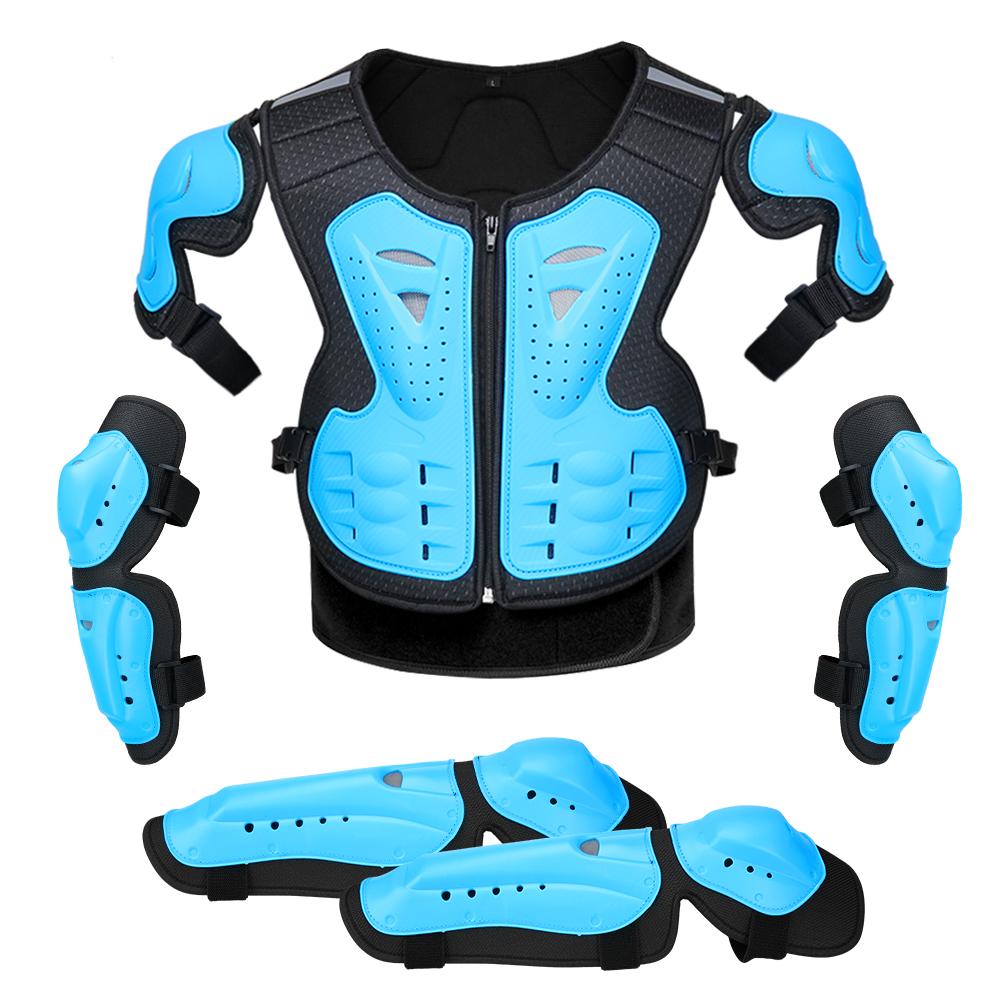 Adult Motorcycle Armor Men's Off-road Motorcycle Anti Fall And Anti-collision Vest Chest Back Knee Elbow Protection Equipment
