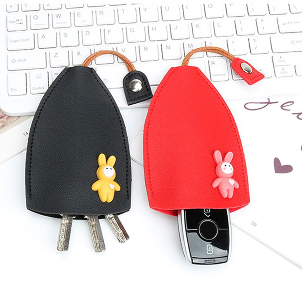 1/6pcs Key Protection Sleeve Universal PU Cartoon Keys Holder Cases Pull-out Large Capacity Unisex Christmas Gifts for Men Women