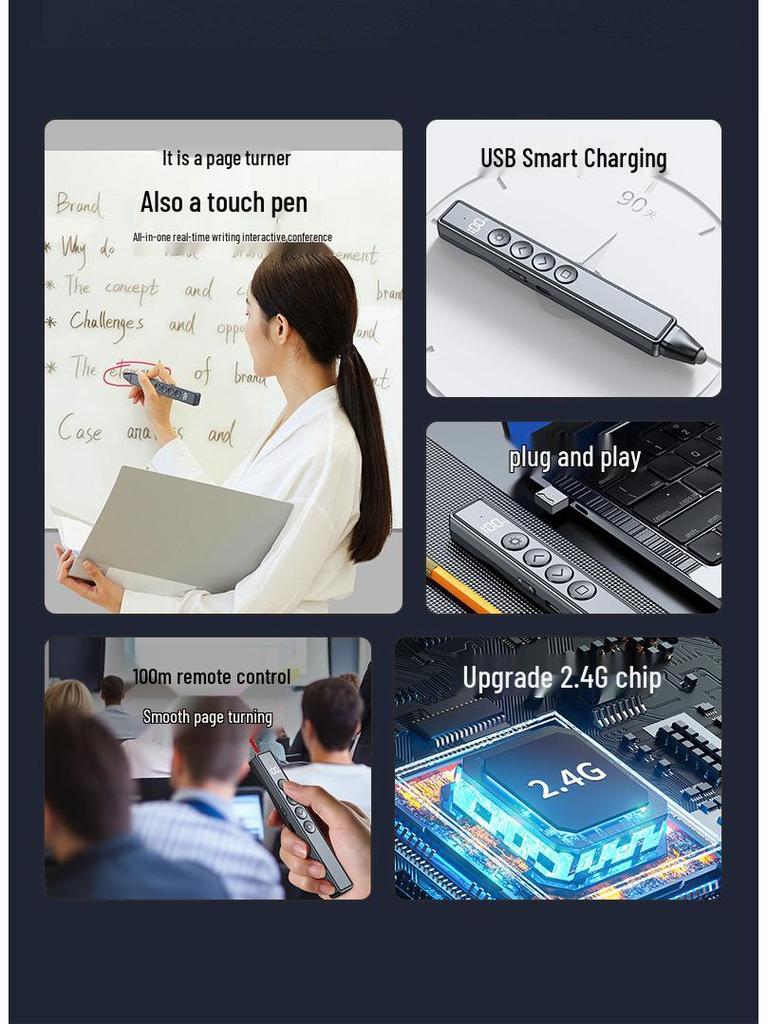 S16 Multifunctional Page Turner for Teachers – Compatible with Seewo Interactive Whiteboard and Multimedia Teaching Systems, Electric