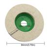 4PCS Round Wool Felt Disc Wheel Pad Buffing Wheels for 100 Angle Grinder Buffing Polishing Buffer Bore Dia-White & Green