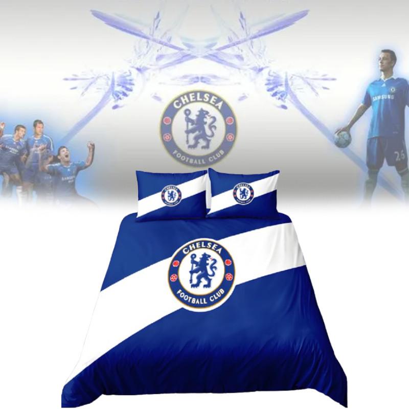 Chelsea Football Fan Gift Duvet Cover Set With Soft Polyester For Double Bed Bedroom Decor