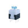 In Stock: 5.8x5.8 and 8.5x8.5 High/Flat Head Self-Locking Button Switch, Non-Locking Option Available